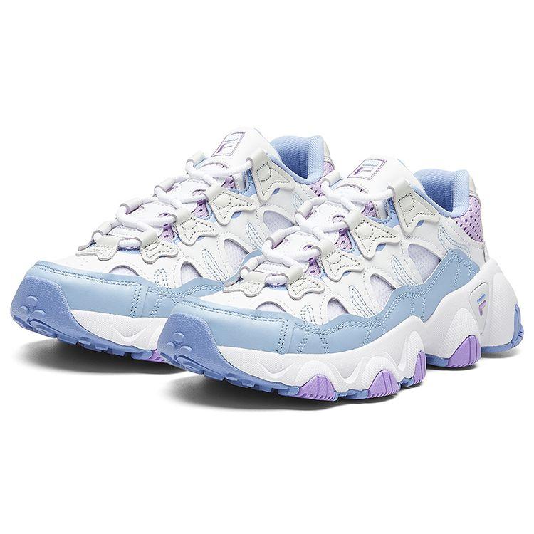 Fila Fusion Jagger Ретро Беговые кроссовки Женская кепка Белый Фиолетовый T12W021104FWT