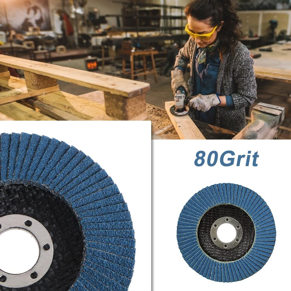 10 шт. лепестковых дисков 115 мм 4,5 дюйма шлифовальные диски зернистостью 40/60/80/120 шлифовальные круги лезвия для угловой шлифовальной машины абразивные инструменты Прямая поставка