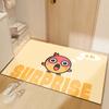 Симпатичный коврик для ванной комнаты с диатомовым покрытием, впитывающий грязь, нескользящий, быстросохнущий, для туалета, коврик для двери унитаза, ковер