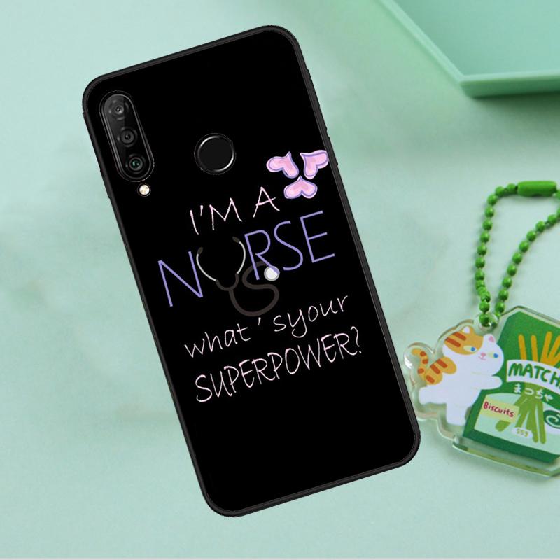 Стетоскоп Сердце Медсестра Для Huawei Nova 12i 12s 7i 8i 11i 9 10 SE Y90 Y60 Y70 Y72 Y61 Y91 P30 P40 Lite P60 Pro Чехол
