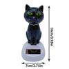 Bobble Head Cat Ornament Solar Powered Dancing Toy Shaking Head Dashboard Doll Solar Swing Doll for Car Interior Decoration