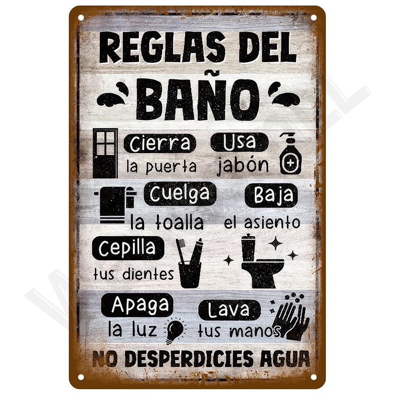 Vintage Bar Metal Signs Bathroom House Living Room Home Retro Wall Decorations Items Luxury Decor Interior Art Posters Tin Signs