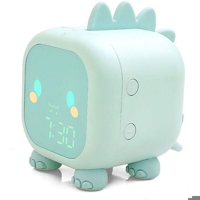Réveil enfant - FRAVONIX - Dinosaure LED - Réveil numérique - Veilleuse LED - Entraîneur de sommeil