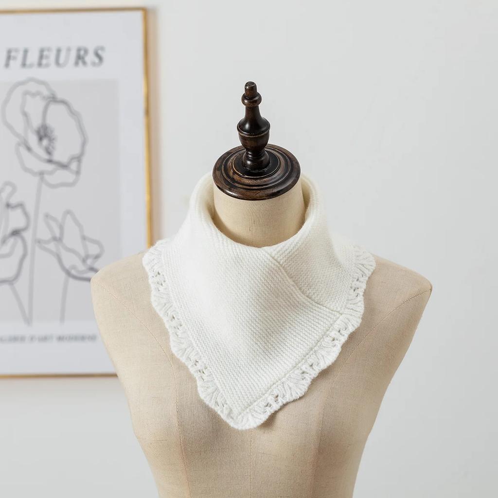 Толстый зимний теплый шарф с кольцом, женский однотонный вязаный полосатый шейный платок, уличная лыжная полная маска, шерстяная пряжа, глушитель Bufanda