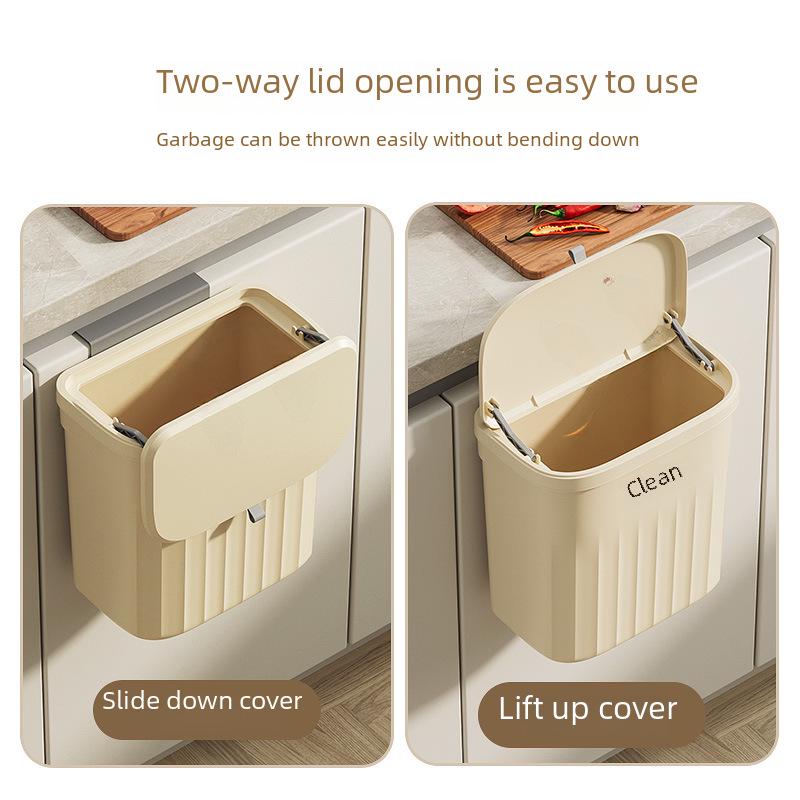 Мусорное ведро с откидной крышкой, монтируемое на стену, для кухни, ванной комнаты или туалета