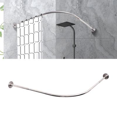 L-образный карниз для занавески для душа из нержавеющей стали, телескопический регулируемый угловой карниз для ванной комнаты, ванна 90