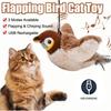 Интерактивная игрушка для кошек, хлопающая птица с кошачьей мятой, перезаряжаемая, имитация птицы, игрушки для кошек, активируемые прикосновением, пушистые плюшевые игрушки для кошек