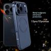 Магнитный оригинальный чехол Magsafe для телефона, Для iPhone 17 Pro Max 17Pro 16 15 Pro Max, Высококачественный металлический каркас, Защитный чехол от падения