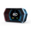 P17 Obd2 Multimeter HUD Heads Up Mode Speedometer with Fault Obd2 ECU Data Overspeed Warning Display, OBD2+GPS Diagnosis, Multimeter, Reading,