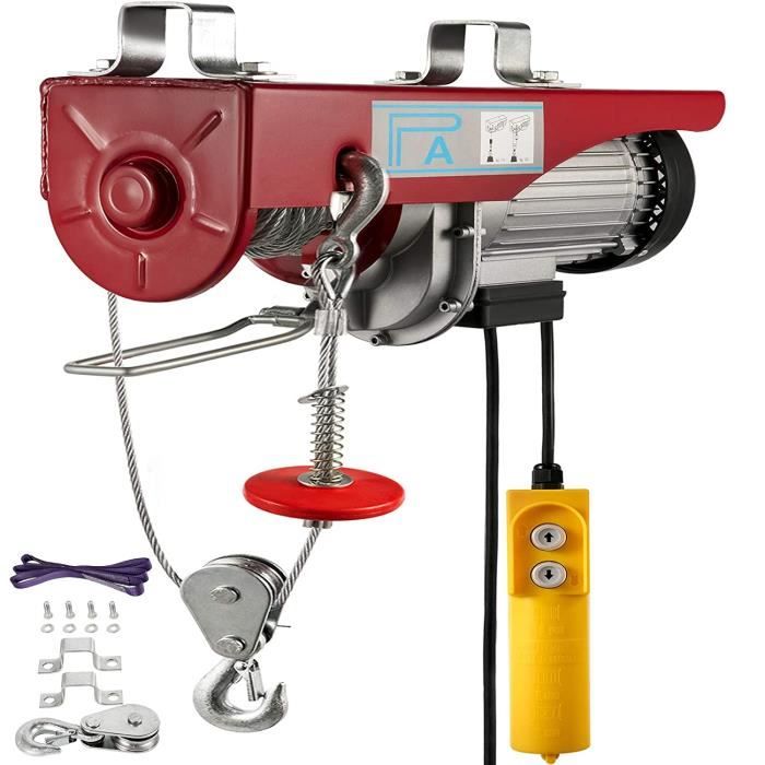 Palan Électrique - VEVOR - 600 kg - 1150 W - Treuil à Câble 220 V