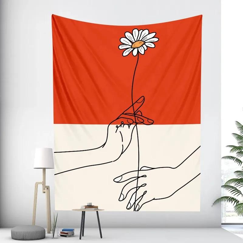 Модный домашний гобелен для украшения гостиной, спальни, абстрактный гобелен для мужчин и женщин, простые узоры с ручной росписью