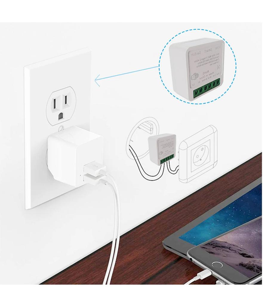 Мини DIY Умный Переключатель Tuya WiFi Модуль Выключателя Света Требуется Нейтральный Провод 2-сторонний Таймер Беспроводной Автомат Работает с Alexa Google Home
