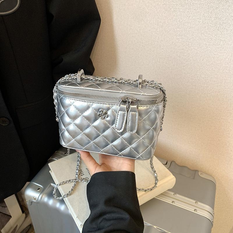 Женская сумка-ведро на цепочке, новая модная универсальная повседневная высококлассная сумка-мессенджер, коробка, маленькая квадратная сумка