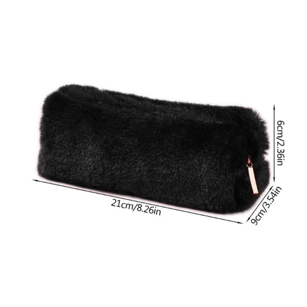 1 шт., однотонный плюшевый пенал, школьные пеналы, сумка, канцелярские принадлежности для девочек, школьные принадлежности, инструменты