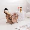 Прозрачный косметический органайзер Пластиковая коробка Органайзер для макияжа Коробка для хранения помад и кистей для макияжа Винтажная резная настольная отделка