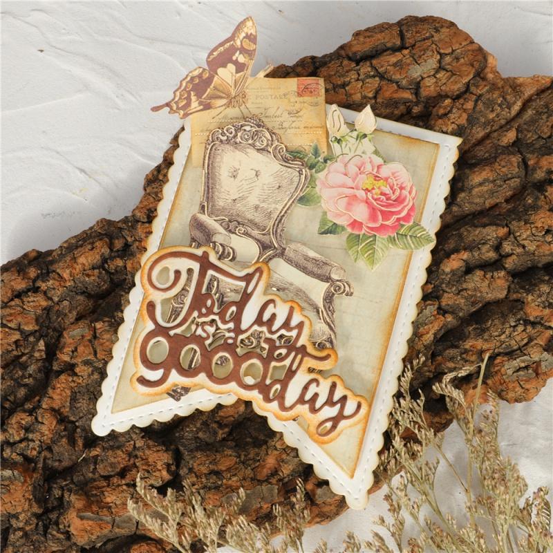 5Pcs Banners Metal Cutting Die Stencil Template for DIY Embossing Paper Photo Album Cards Making Scrapbooking Die Cut