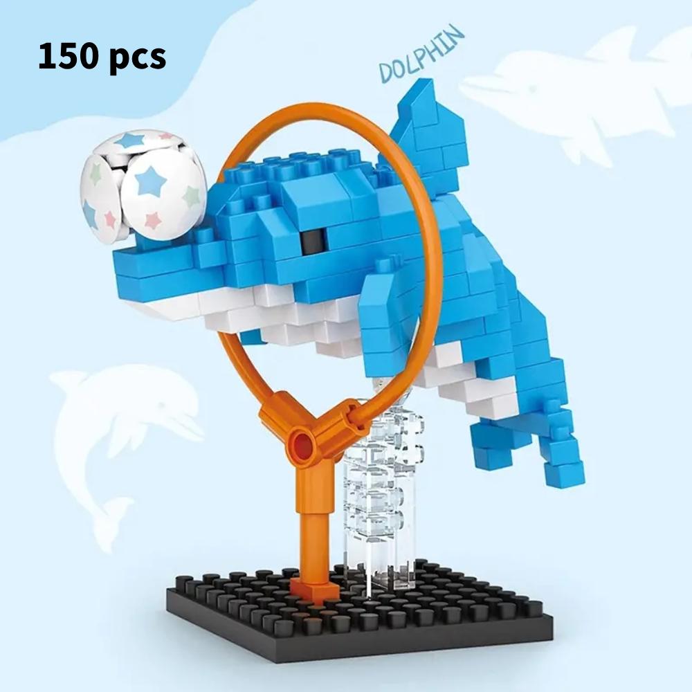 Рисовые блоки креативные милые маленькие животные мини строительные блоки щенок кошка собака модель DIY игрушки для детей детский подарок украшения для дома