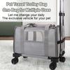 Pet Trolley Bag Detachable Rolling Carrier for Small Dogs Cats Portable Pet Travel Carrier with