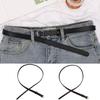 Women Belt Ladies Thin Faux Leather Belt with Buckle Casual Jeans Waist