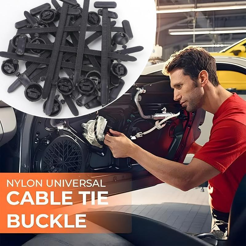 20/50 шт. Нейлоновая универсальная пряжка для кабельных стяжек, сверхпрочный самоблокирующийся держатель для стяжек на молнии с фиксаторами-пинами, для кузова автомобиля, устойчивые к УФ-излучению стяжки
