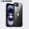 KEYSION Shockproof Clear Case for iPhone 16e Soft Silicone+PC HD Transparent Protection Phone Back Cover for iPhone 16e 2025