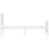 Metal Bed Frame with Headboard and Footboard White 80 x 200 cm