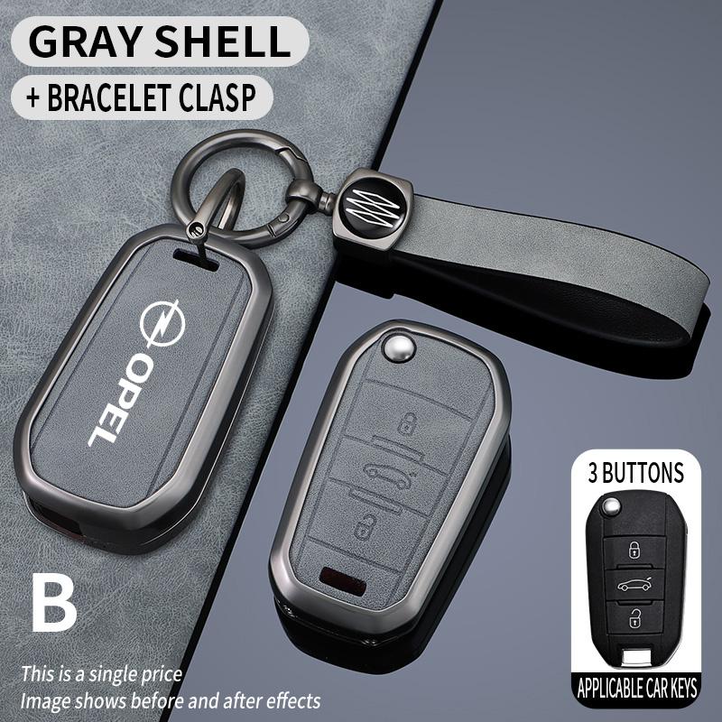 Цинковый сплав Чехол-оболочка для брелока автомобиля Защитный держатель Для Opel Mokka Corsa Astra Phev Grandland Hybrid 2025 Аксессуары