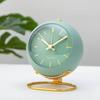 Minimalist Analog Alarm Clock with Aluminum Needle Pointer and Night Light.Desk Clock with Metal Frame. Modern Home Decoration