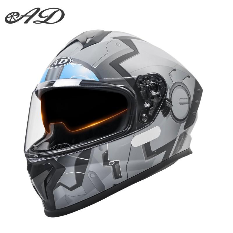Full Face Motorcycle Helmet Men Women With Bluetooth DOT 3C Certified All-Season ABS Shell Multiple Visor Options