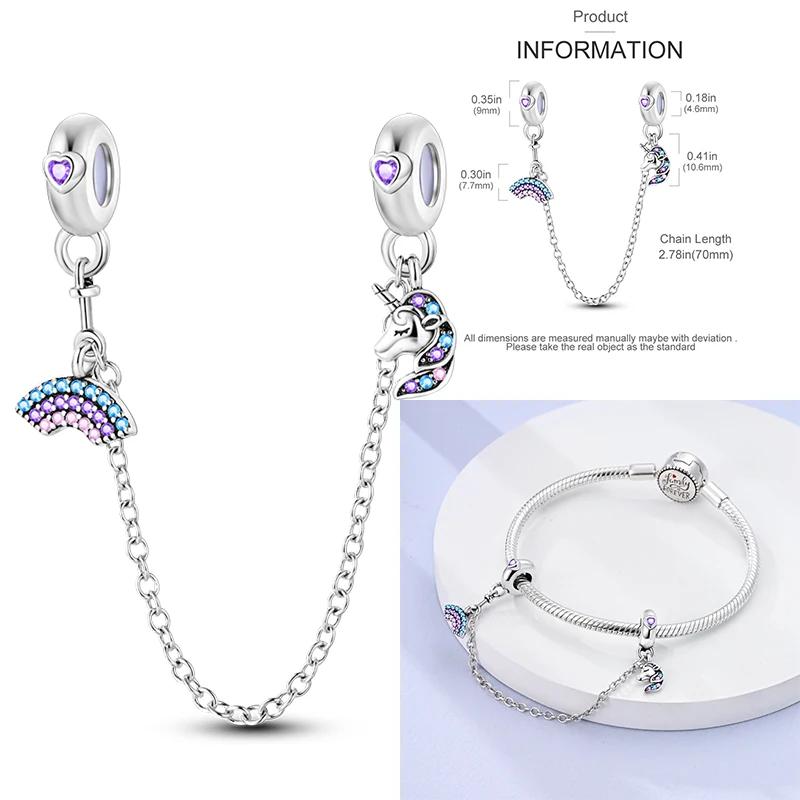 New Copper Charms Buttefly Daisy Safety Chain Cat Paw Change Beads Fit Original Bracelet Ladies Diy Jewelry