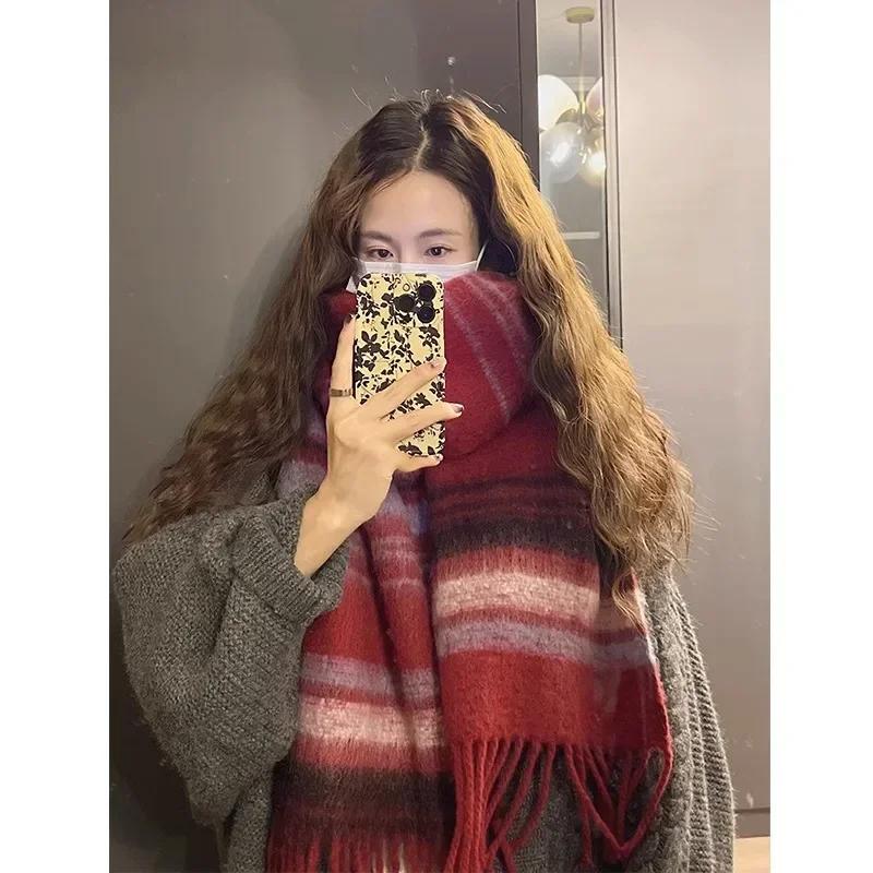 Beautiful Large Scarves for Woman Super Large Fluffy Comfortable Scarf Windproof Warm Wraps Popular Scarf