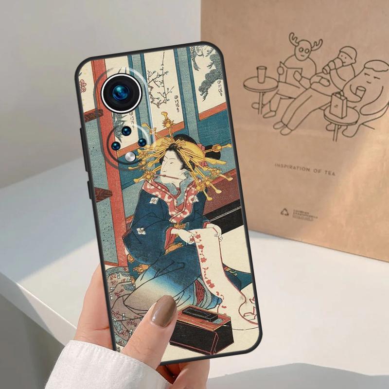 Японское искусство Укиё-э Чехол для Honor Magic 8 Pro 5 6 7 Lite Для Honor Win RT 200 400 50 70 90 X8b X9a X9b X9c X9d