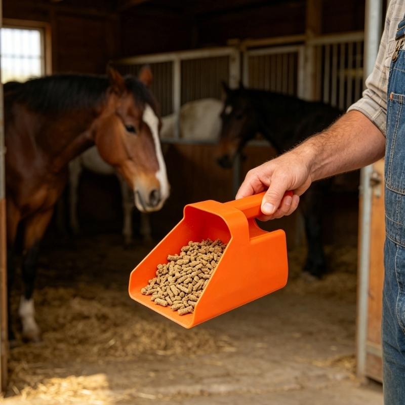 Feed For Horses And Pets With Ergonomic Handle Easy To Clean Random Color