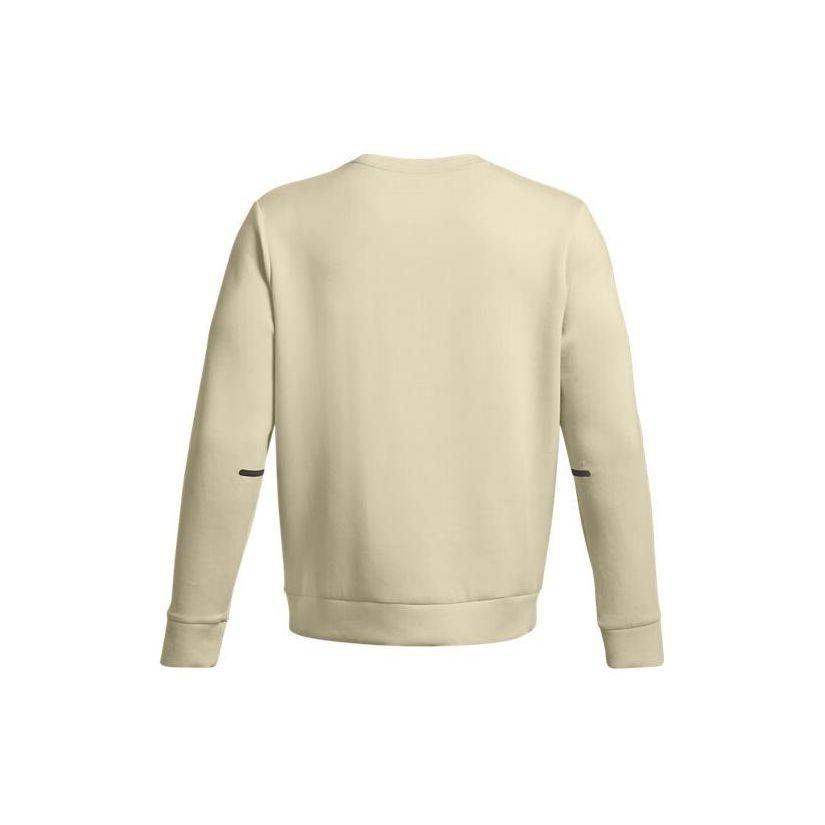 Under Armour Solid Color Training Crew Neck Long Sleeve Sweatshirt Men Sweatshirt Dusty-Pink Gray 1381688-273