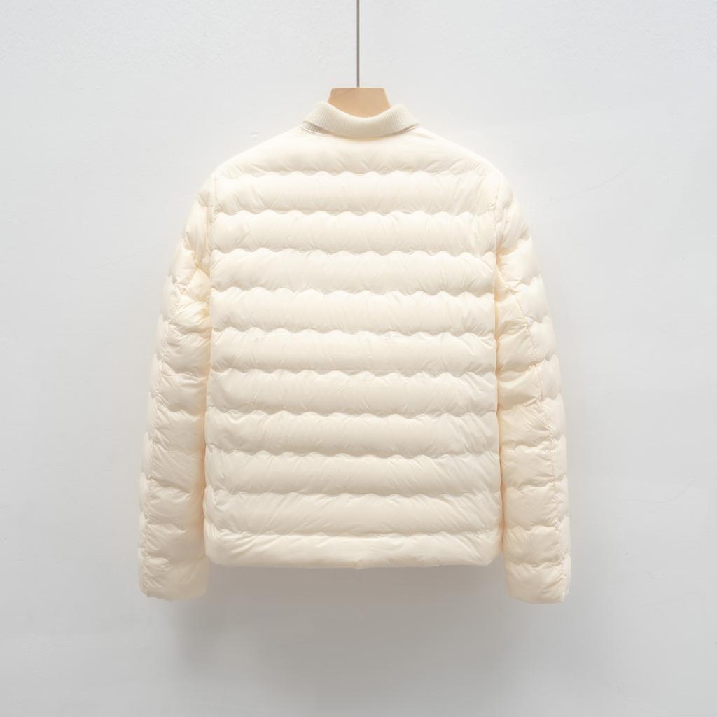 Пуховик New National Standard 90 Down Универсальный круглый вырез Простой волнистый узор Осенняя и зимняя куртка Пуховик женский
