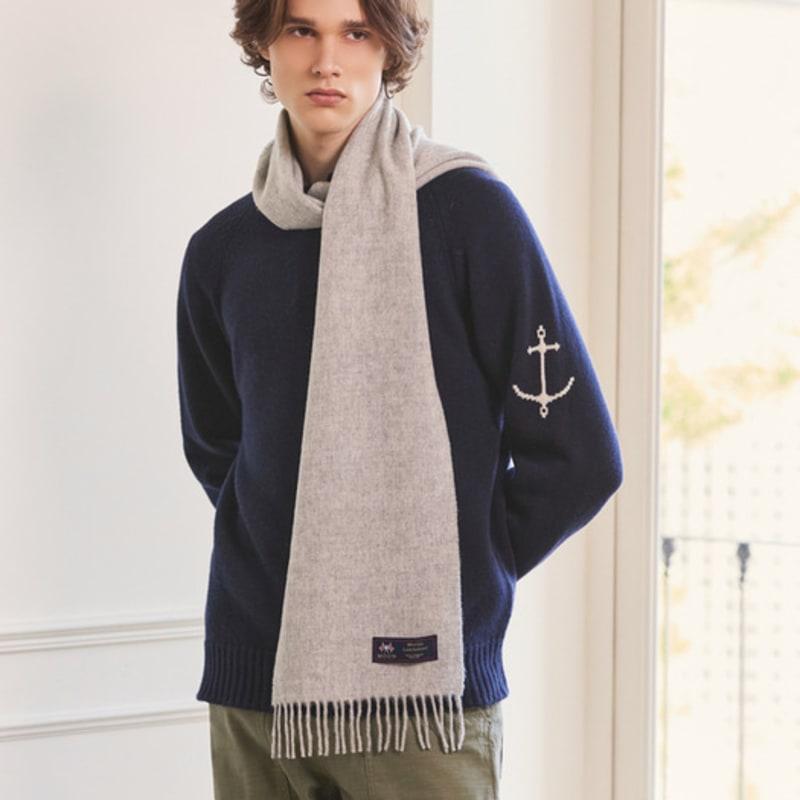 ABRAHAM MOON Шарф из мериносовой шерсти 25 см - Серебристый