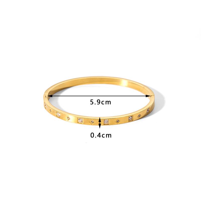 Новые браслеты из кубического циркония 18 карат из нержавеющей стали, не выцветающие ювелирные изделия для женщин, подарок