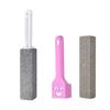 2Pcs Pumice Stone Toilet Cleaner with Handle Household Removes Rust Limescale Hard Water Stains for Toilets Washbasins