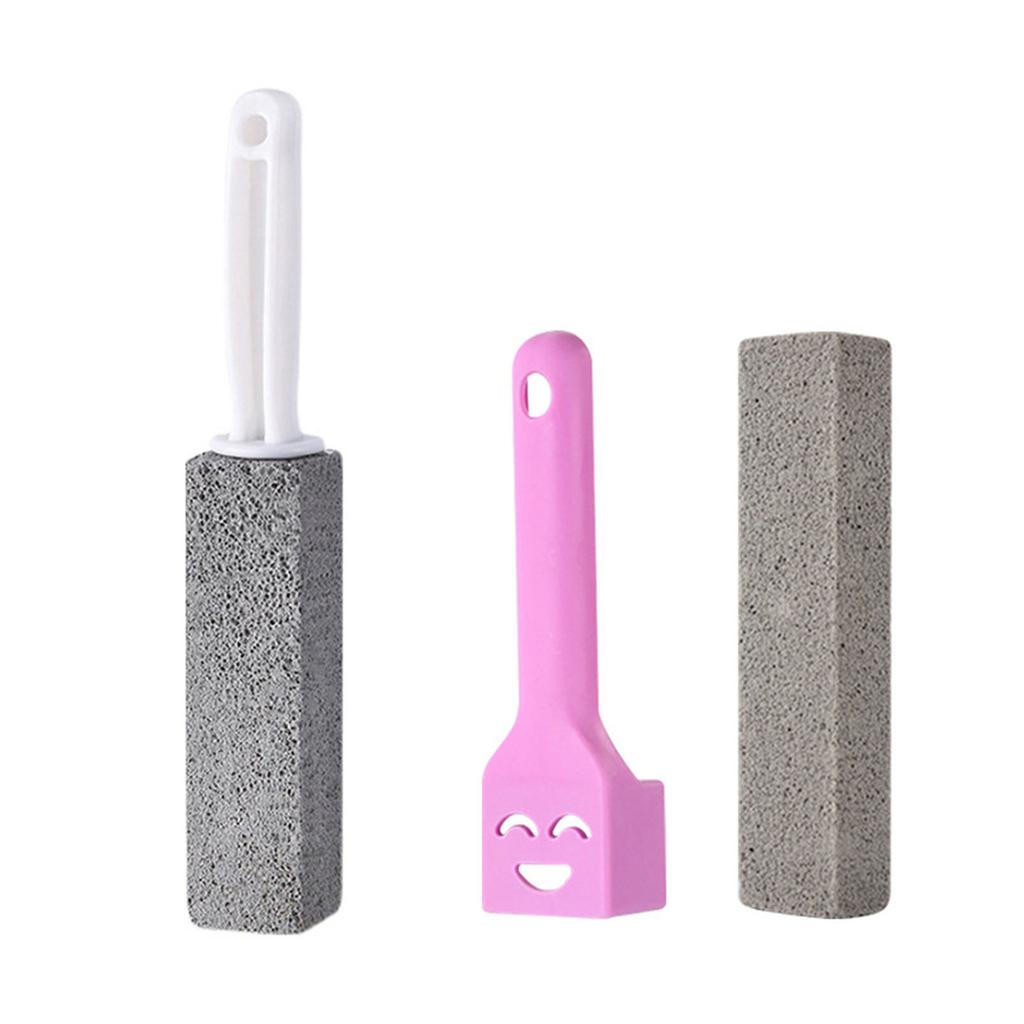 2Pcs Pumice Stone Toilet Cleaner with Handle Household Removes Rust Limescale Hard Water Stains for Toilets Washbasins
