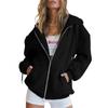 Women's Hoodie Autumn Jacket Oversized Sports Shirt Casual Drawstring Clothes Zipper