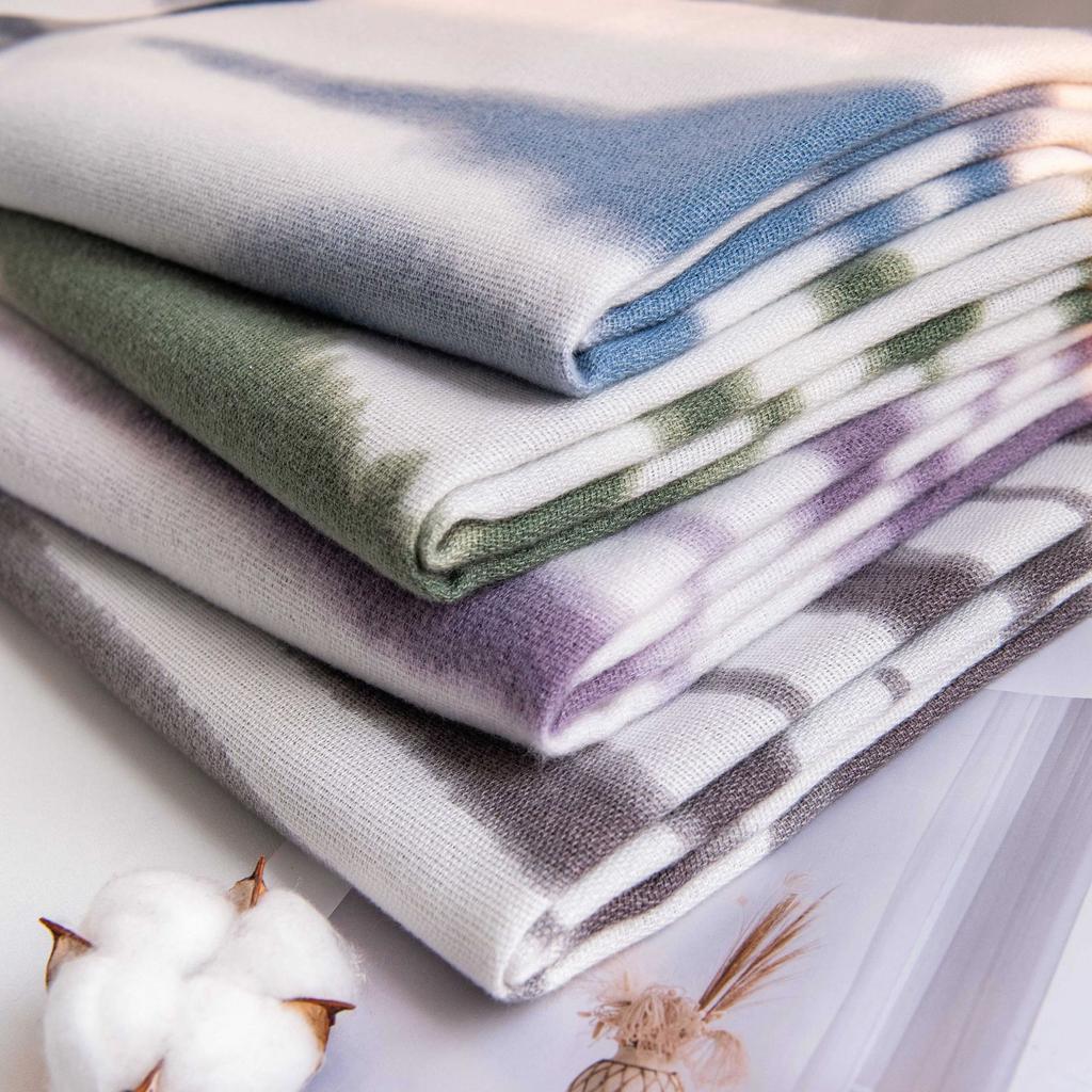 New Soft and Warm Imitation Cashmere Zebra Striped Fringed Scarf High End Women's Scarf Shawl