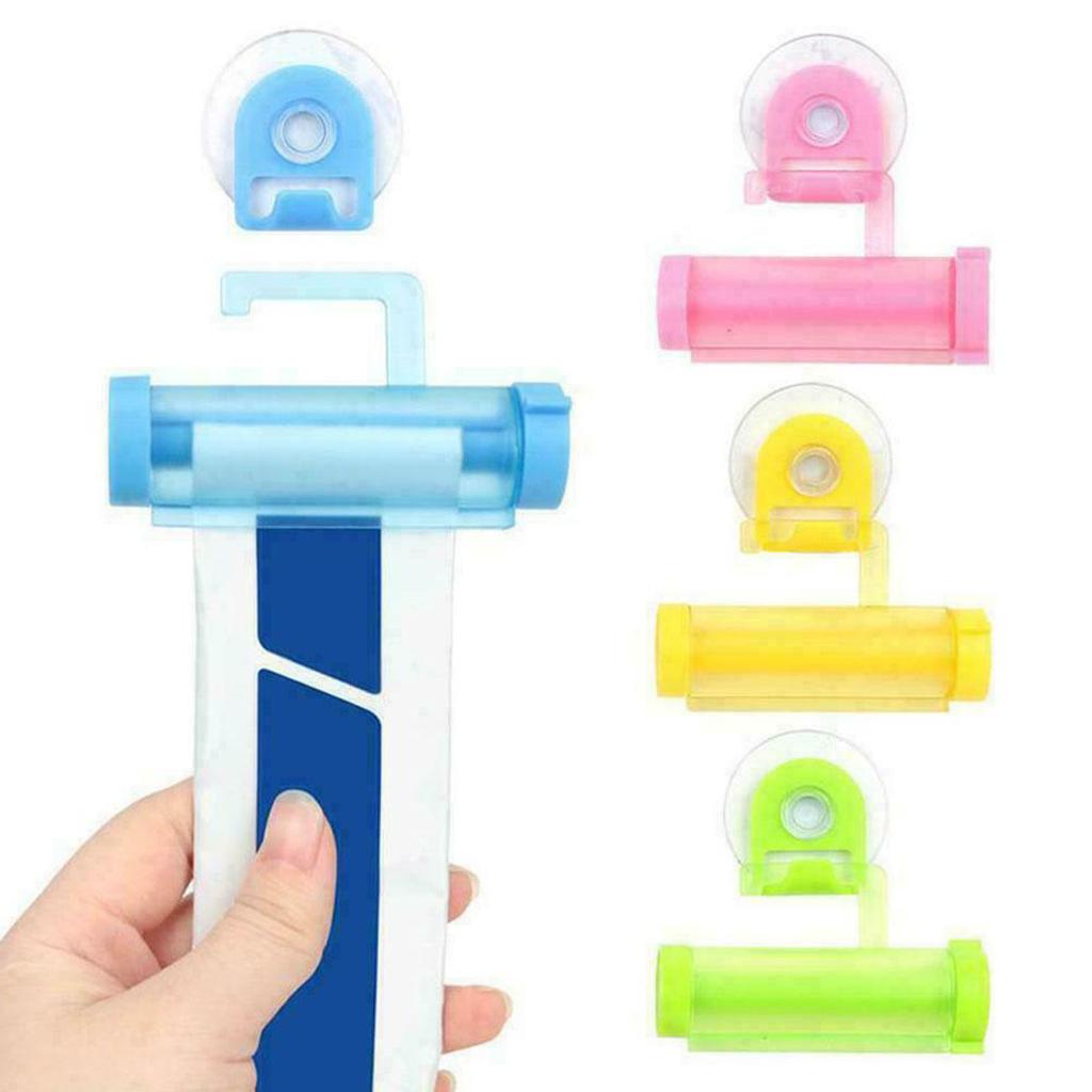 2PCS Rolling Toothpaste Dispenser Tube Squeezer Sucker Holder Hanger Gadget Tool