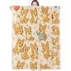 Cute Pet Dog Blanket Soft Lightweight Cozy Flannel Throw Blanket for Kids Lap Bedroom Sofa Couch Bed Travel Office Home Decor