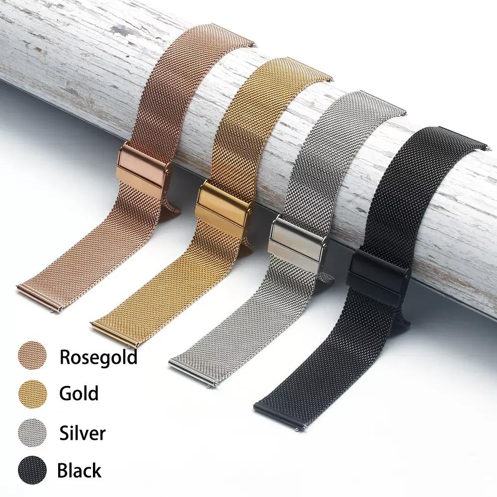 2025 Factory Prices Watch Steel Strap Bands, Rose Golden Black Silver Golden
