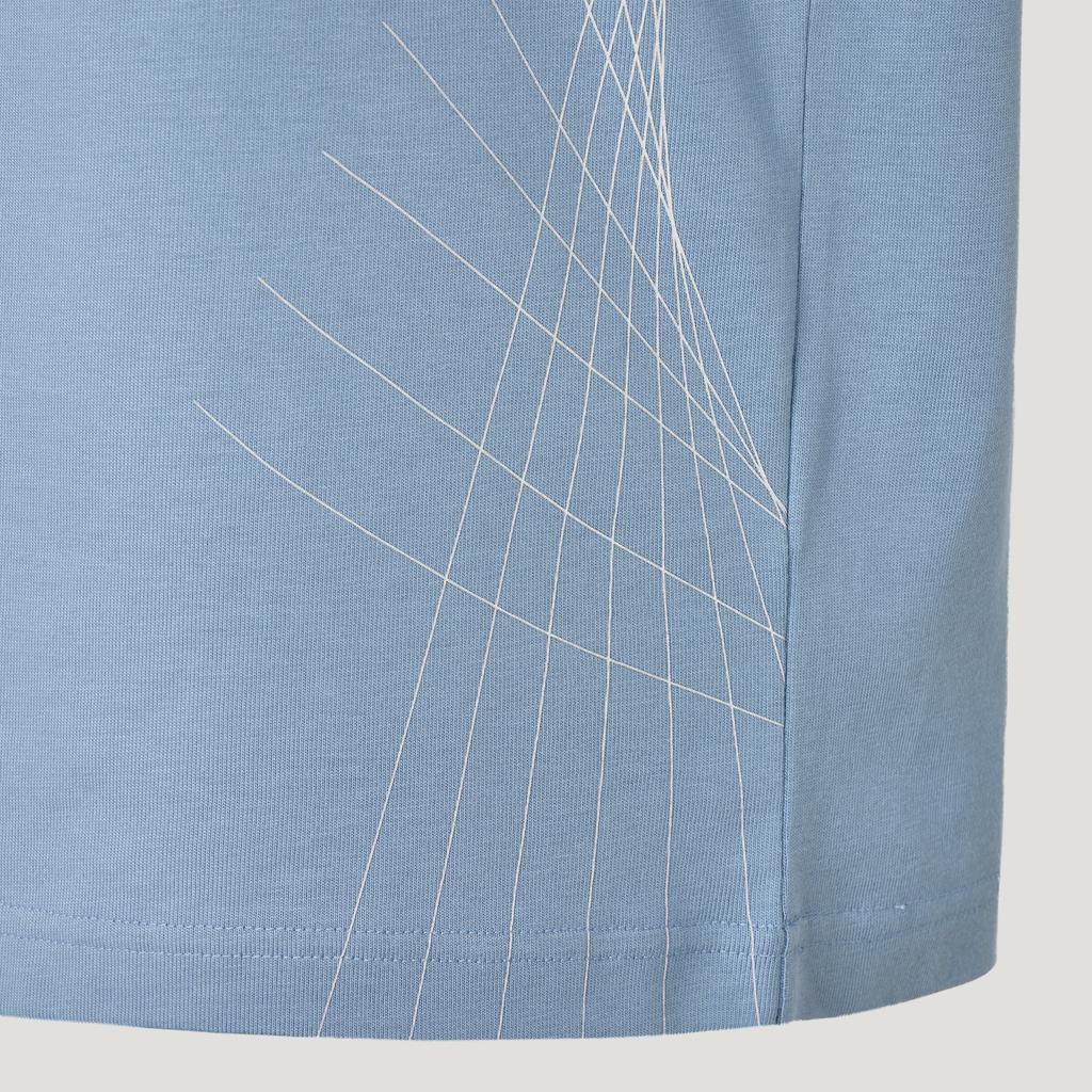 Adidas T Shirts Men's Texture Blue Crew Neck
