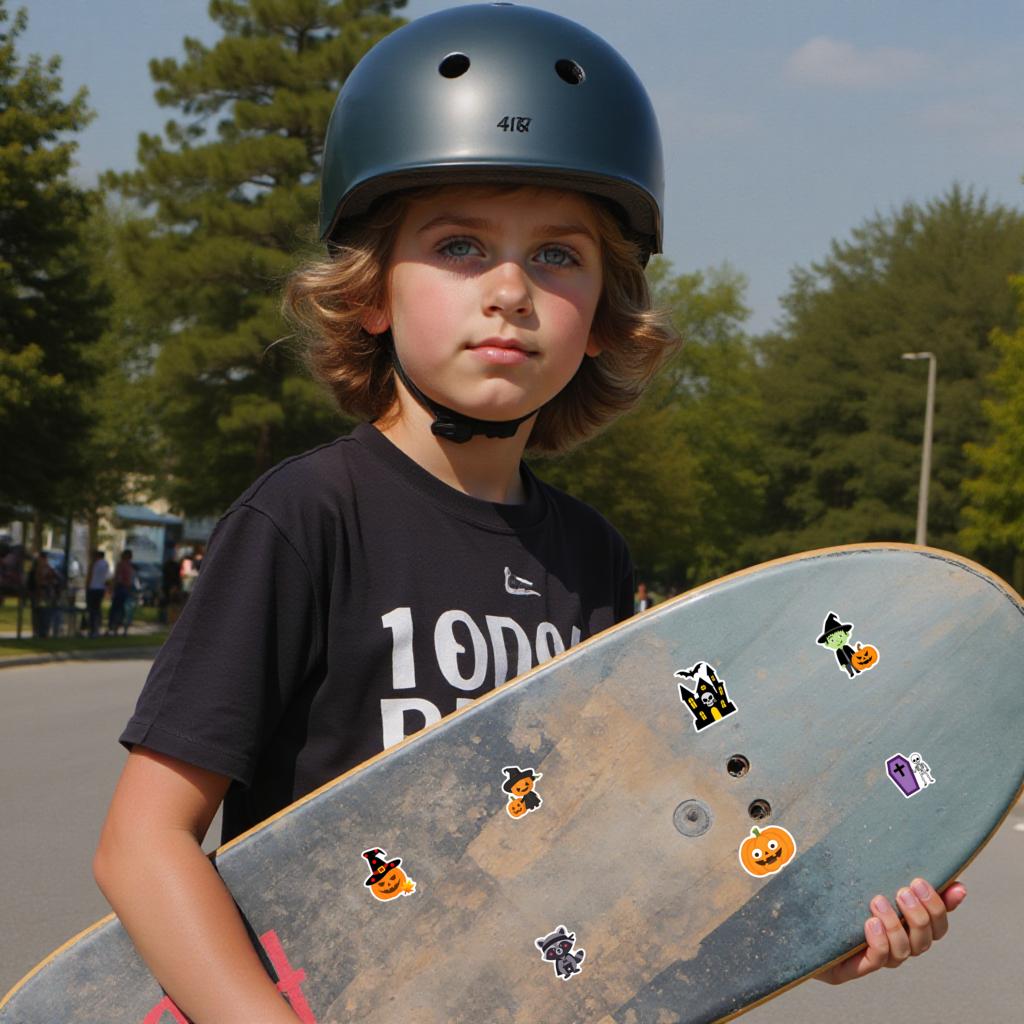 35pcs-50pcs Cute Ghosts Stickers Playful Witches Funny Stickers Teacher Reward Stickers For Guitar Laptop Helmet Skateboard