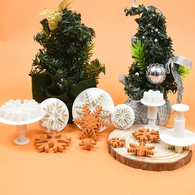3 шт./набор из 3-х штук, толщина, снежинка, весенняя форма для украшения торта, рельефное печенье, шоколадный набор для выпечки