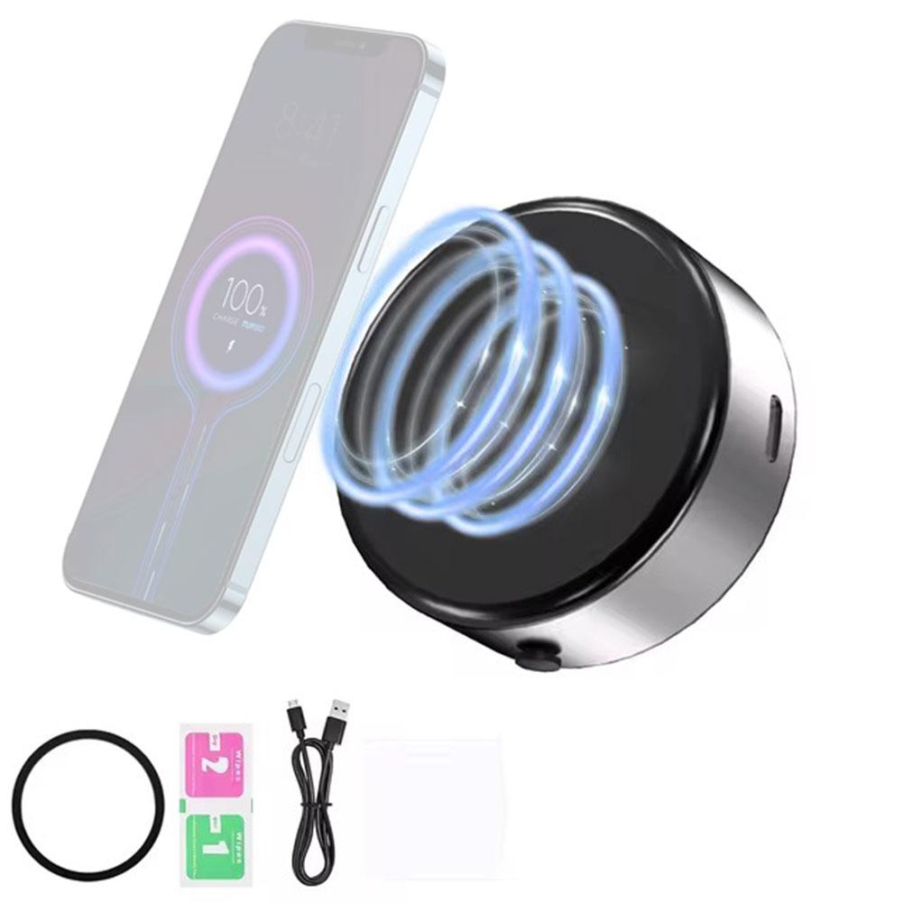 15W Car Mount Magnetic Wireless Charging Mobile Phone Holder For IPhone15 14 Android Universal Vacuum Adsorption Stable Bracket