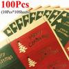 100 шт./лот Наклейка-пломба для упаковки 'Счастливого Рождества' Наклейка-этикетка для подарка 'Рождественская елка' Скрапбукинг Для украшения рождественской вечеринки