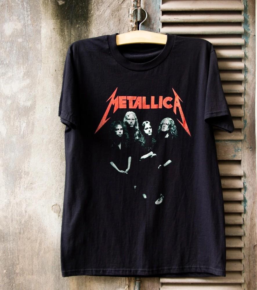 Винтажная футболка Metallica 1988 года Justice For All Tour Черная Унисекс Размер S-4XL